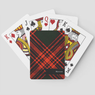 Antike Menzies Hunting Tartan Plädoyer Spielkarten