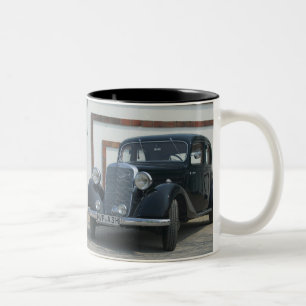 antike Mercedes 3 Zweifarbige Tasse
