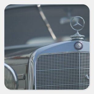 antike Mercedes 4 Quadratischer Aufkleber