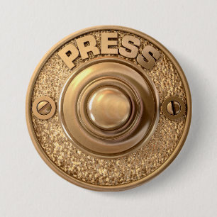 Antike Messing-Türklingel Button