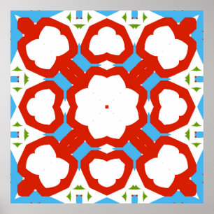 Antike mexikanische talavera Keramik. Grafikdesign Poster