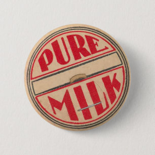 Antike Milchflaschen-Verschlusskappe Button