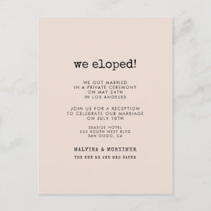 Antike minimalistische Schreibmaschine Just marrie Postkarte