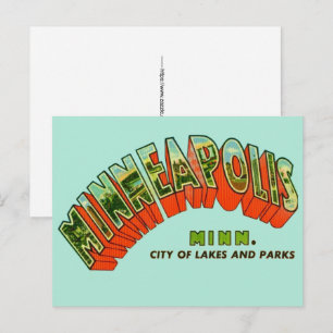 Antike Minneapolis-Postkarte Postkarte