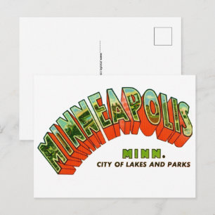 Antike Minneapolis-Postkarte Postkarte