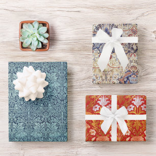 Antike Morris Floral Kaninchen Artischocke Rose &  Geschenkpapier Set