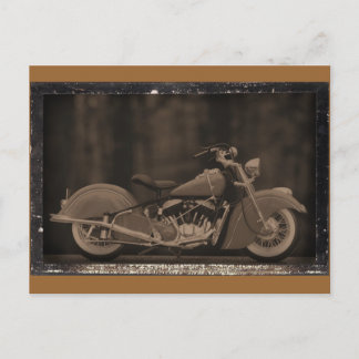 Antike Motorrad-Fotokarte Postkarte