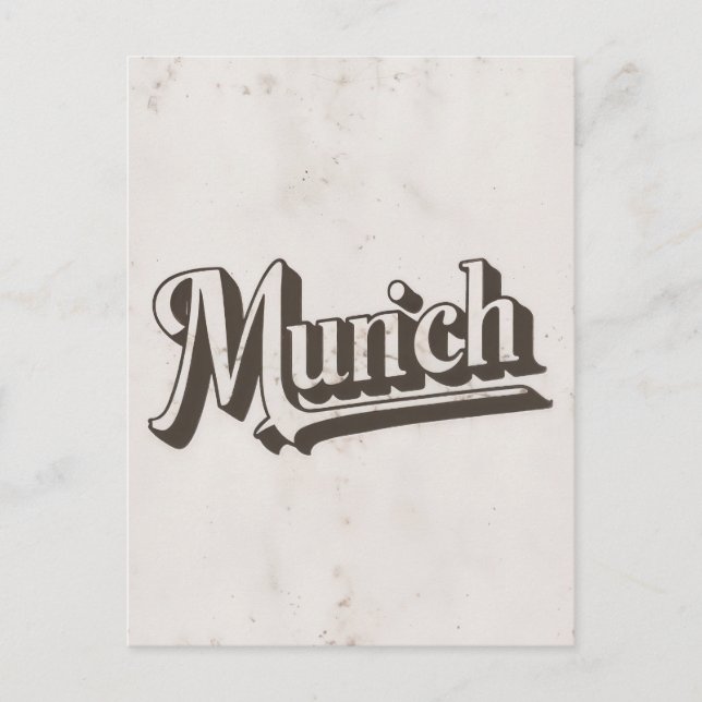 Antike Münchner Postkarte (Vorderseite)