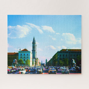 Antike Münchner Universität an der Ludwigstraße Ki