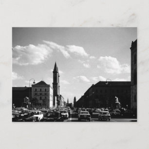 Antike Münchner Universität an der Ludwigstraße Ki Postkarte