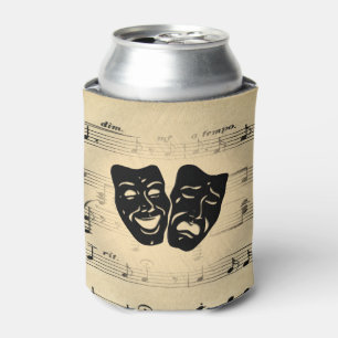 Antike Musik- und Theatermasken Dosenkühler