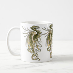 Antike Mythologie, geflügelter Drache mit Schlange Kaffeetasse