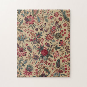 Antike Nadelarbeit Blumenstoff Möbelstoff