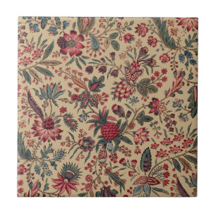 Antike Nadelarbeit Blumenstoff Möbelstoff Fliese