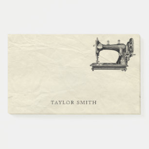 Antike Nähmaschine mit Namen Post-it Klebezettel