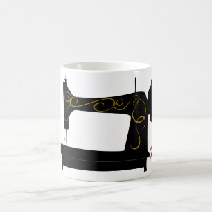 Antike Nähmaschinen-Tasse Kaffeetasse
