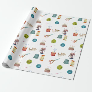 Antike Nähzubehör   Geschenkpapier