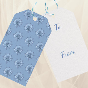 Antike Nebelblaue Rosen  Geschenkanhänger