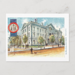 Antike New Jersey Capitol mit Siegel Postkarte