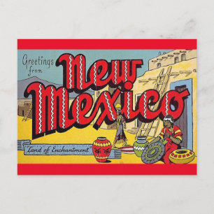 Antike New Mexico Grußpostkarte Postkarte