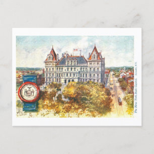 Antike New York Capitol mit Siegel Postkarte