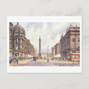 Antike Newcastle on Tyne Grey Street Postkarte