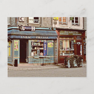 Antike Normandie-Tabakwarenhandlung & Weinbar in F Postkarte