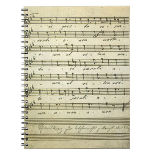 Antike Noten, antike Partitur 1810 Notizblock