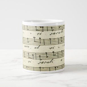 Antike Notenblätter, antikes Musikstück 1810 Jumbo-Tasse