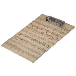 Antike Notenblätter aus 1822, Lied des alten Manne Klemmbrett