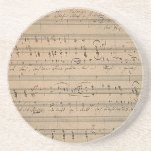 Antike Notenblätter, Lied des alten Mannes, 1822 Getränkeuntersetzer