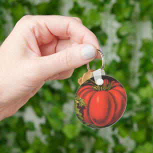 Antike Obstkisten-Etiketten-Kunst, Wayne Co Tomate Schlüsselanhänger