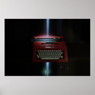 Antike Olivetti-Schreibmaschine Poster