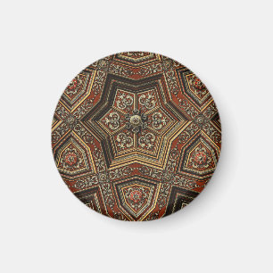 Antike Ornamentale Goldene Renaissance Geometrisch Magnet
