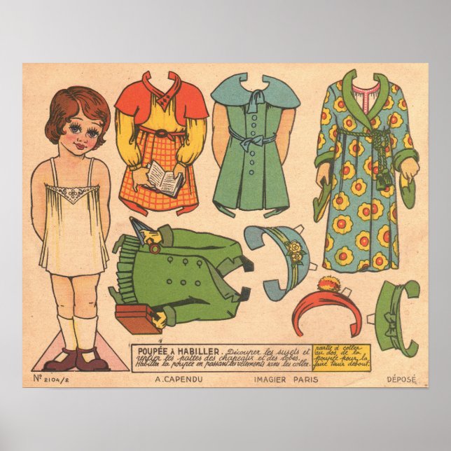 Antike Papierschablone  Poster (Vorne)