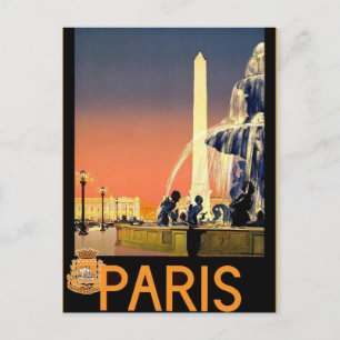 Antike Paris-Reisepostkarte Postkarte