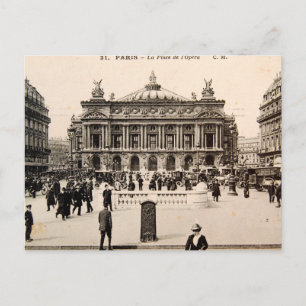 Antike Pariser Postkarte, Die Oper Postkarte