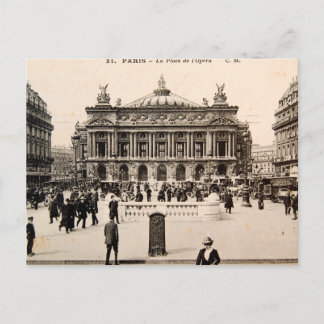 Antike Pariser Postkarte, Die Oper Postkarte