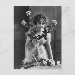 Antike Pariser Rosen-Portrait-Postkarte Postkarte