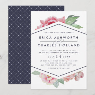 Antike Peony   Einladung zur Hochzeit von Hochzeit