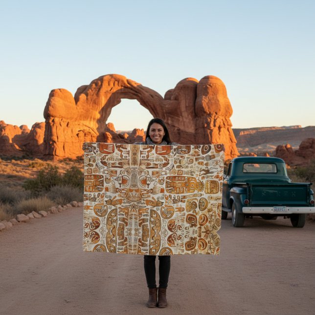 Antike Petroglyph Kunst Fleecedecke (Von Creator hochgeladen)