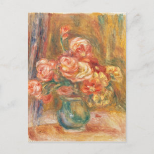 Antike Pierre Auguste Renoir Vase mit Rosen Postkarte
