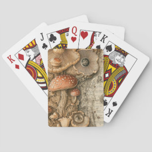 Antike Pilz-Botanik-Tafel (1) Spielkarten