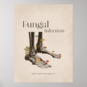 Antike Pilzinfektion Fußpflege Poster