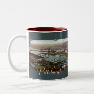 Antike Pittsburgh 1800er Jahre Kaffeetasse