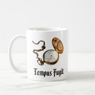 Antike Pocket Watch Tempus Fugit-Tasse Kaffeetasse