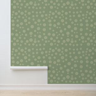 Antike Polka Dots und Salbeigrüne Textur Tapete