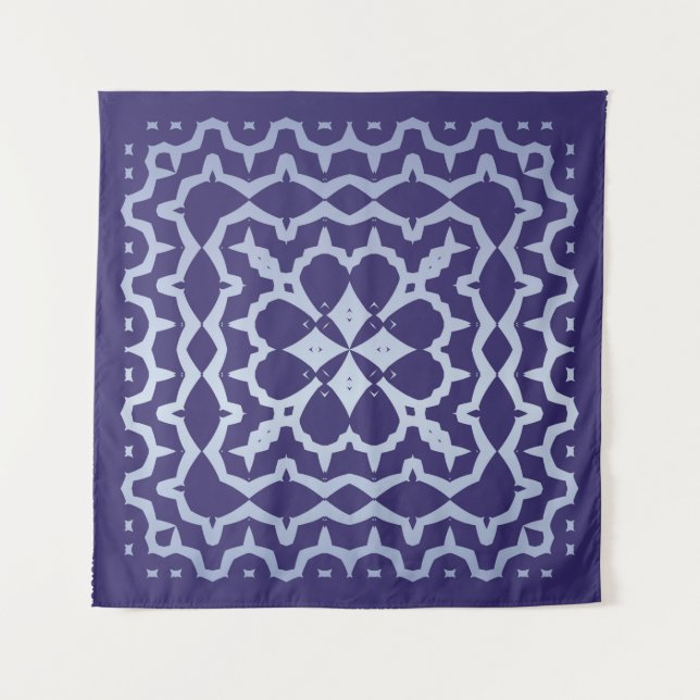 Antike portugiesische Azulejo-Keramik. Grafikdesig Wandteppich (Vorderseite)