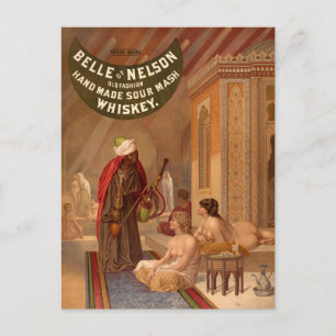 Antike Postkarte:  Belle of Nelson Whiskey Postkarte