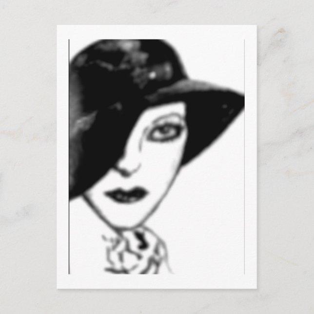 Antike Postkarte - Flapper (Vorderseite)